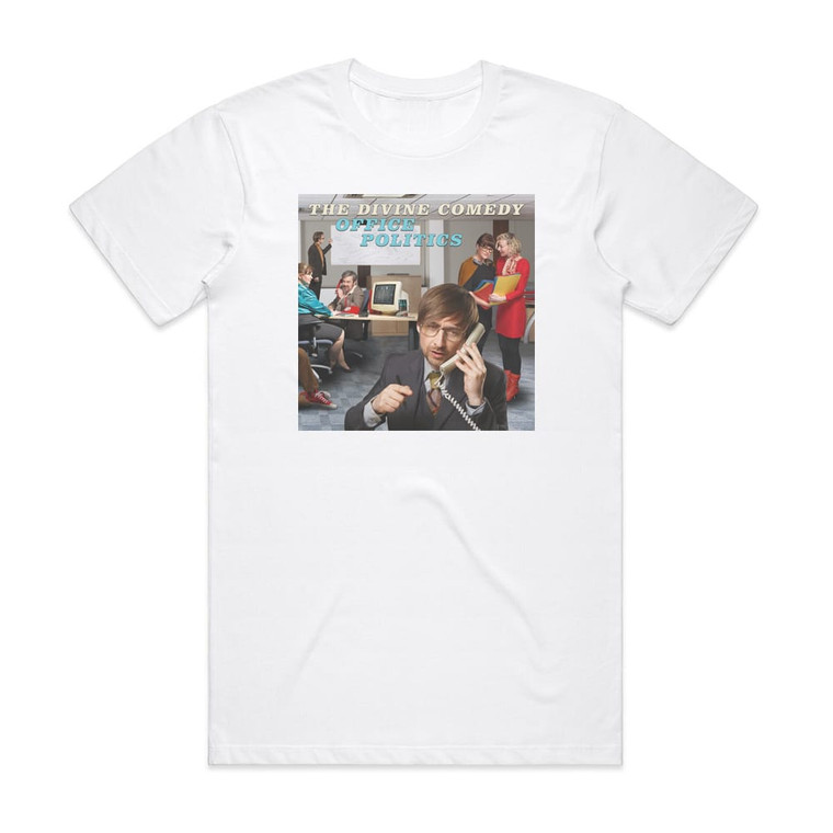 The Divine Comedy Office Politics Album Cover T-Shirt White