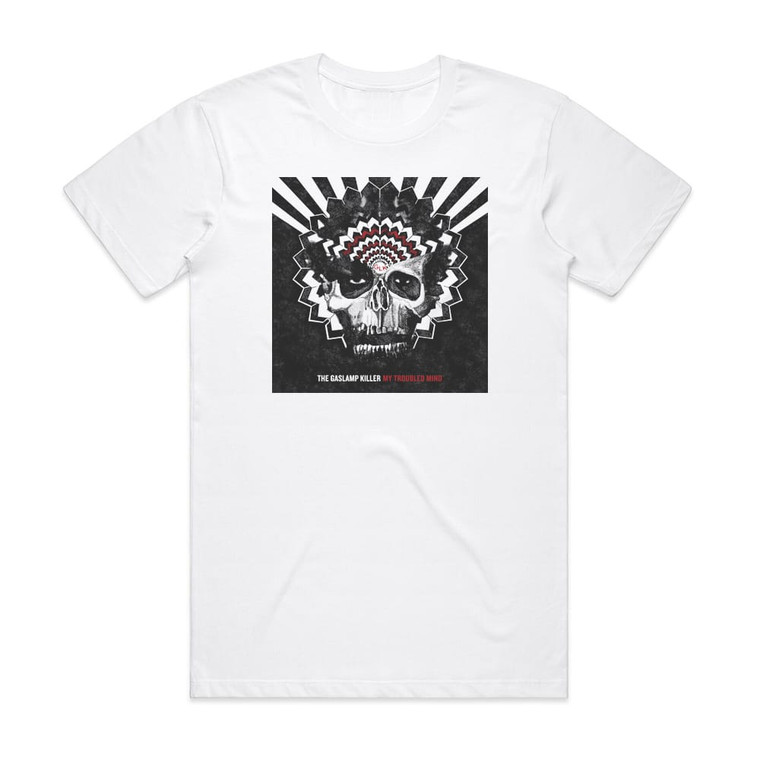 The Gaslamp Killer My Troubled Mind Album Cover T-Shirt White