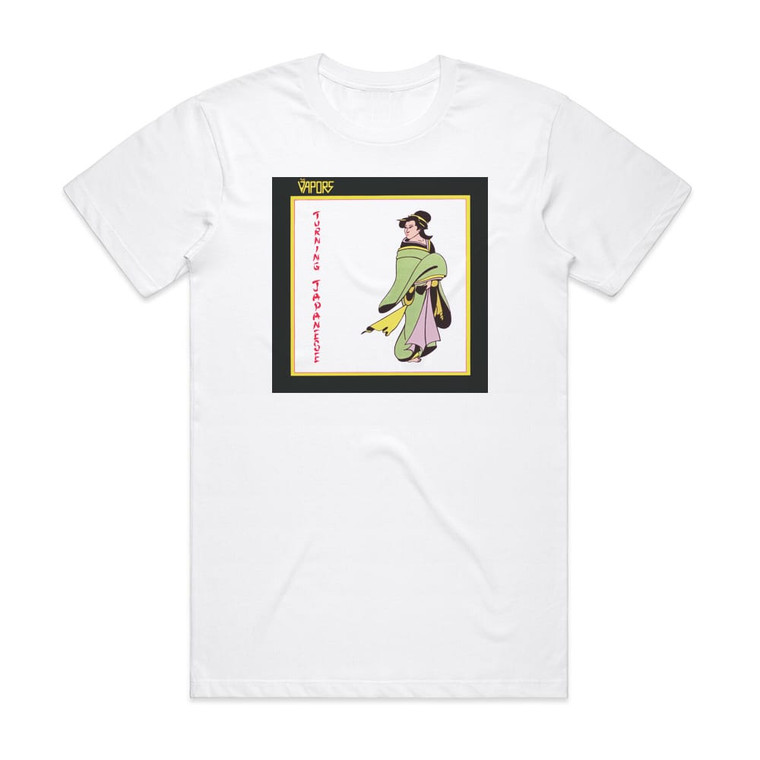 The Vapors Turning Japanese The Best Of The Vapors Album Cover T-Shirt White The Vapors Turning Japanese The Best Of The Vapors Album Cover T-Shirt White