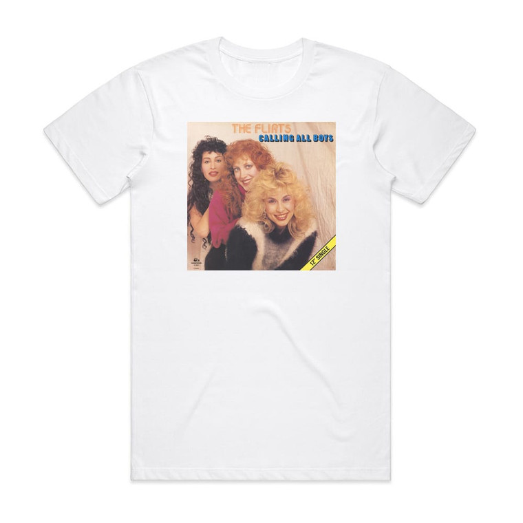 The Flirts Calling All Boys Album Cover T-Shirt White