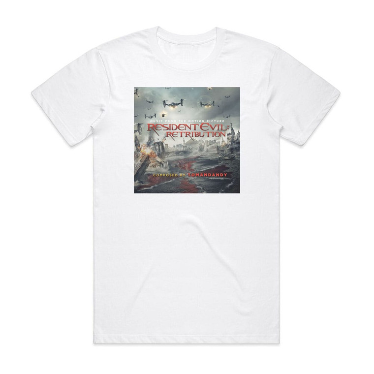 Tomandandy Resident Evil Retribution 1 Album Cover T-Shirt White