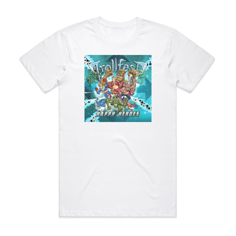 TrollfesT Happy Heroes Album Cover T-Shirt White