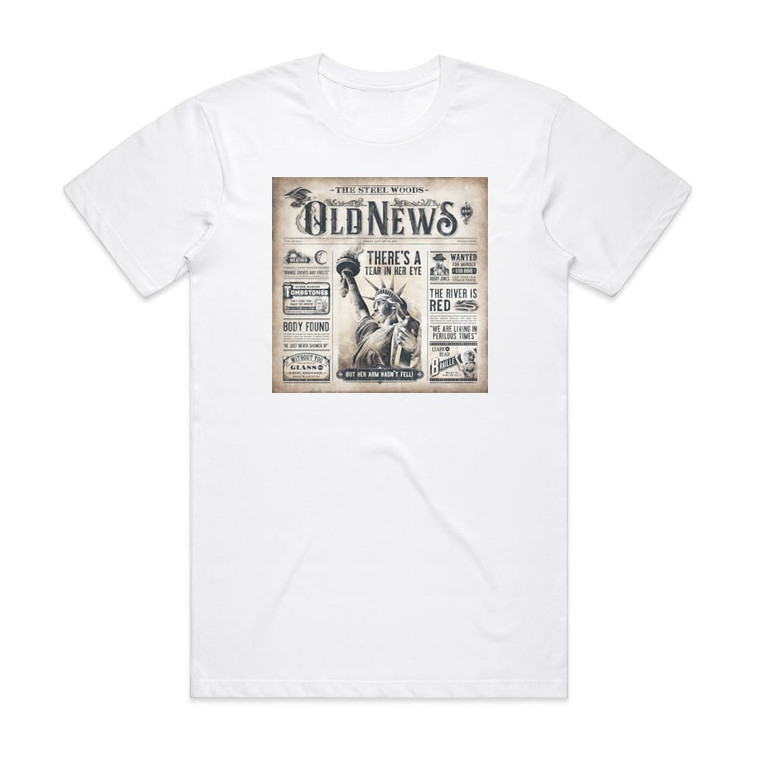 The Steel Woods Old News Album Cover T-Shirt White