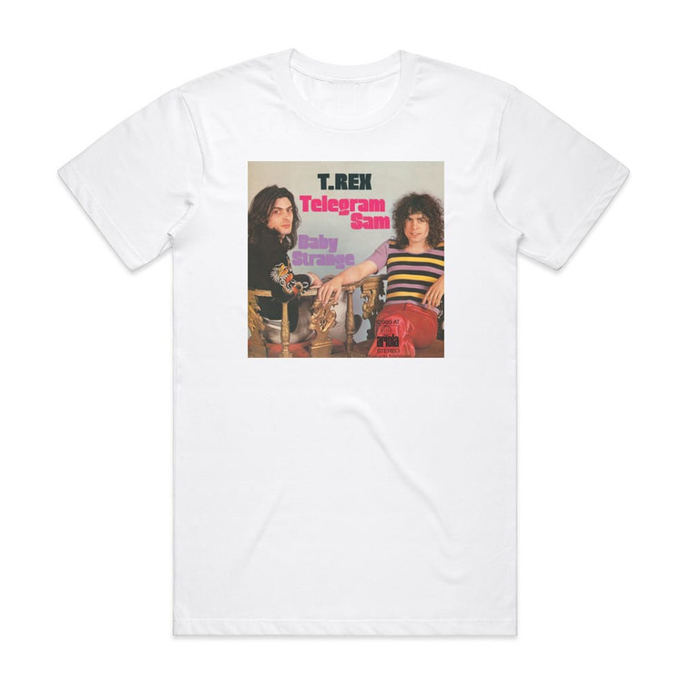 T Rex Telegram Sam Cadilac Album Cover T-Shirt White