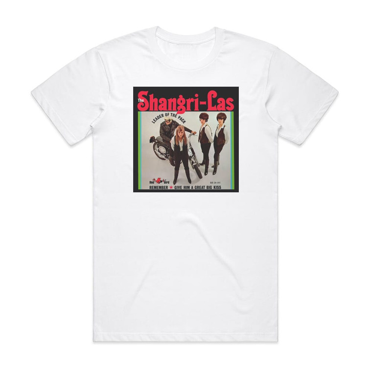 The Shangri-Las Leader Of The Pack 1 Album Cover T-Shirt White The Shangri-Las Leader Of The Pack 1 Album Cover T-Shirt White