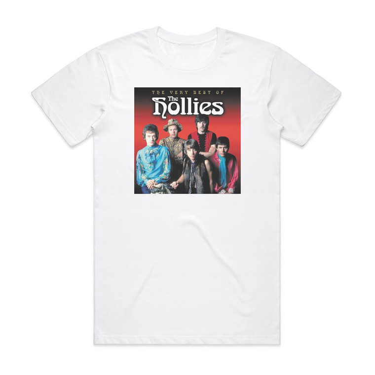 The Hollies The Very Best Of The Hollies Album Cover T-Shirt White The Hollies The Very Best Of The Hollies Album Cover T-Shirt White