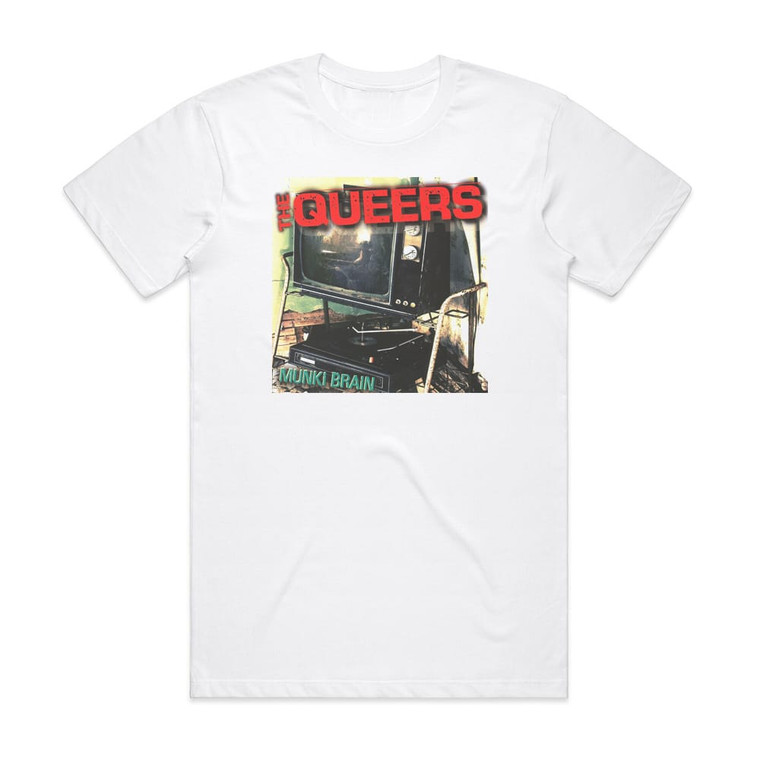 The Queers Munki Brain Album Cover T-Shirt White