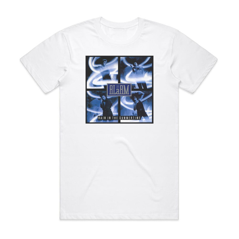 The Alarm Rain In The Summertime Album Cover T-Shirt White