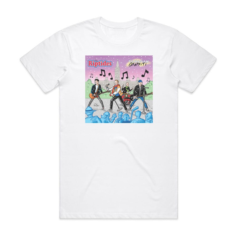 The Riptides Canadian Graffiti Album Cover T-Shirt White