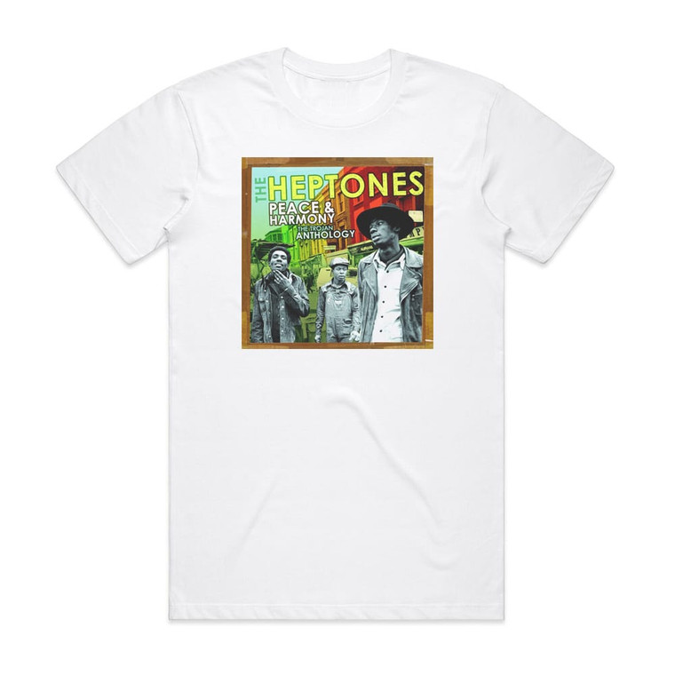 The Heptones Peace Harmony The Trojan Anthology Album Cover T-Shirt White