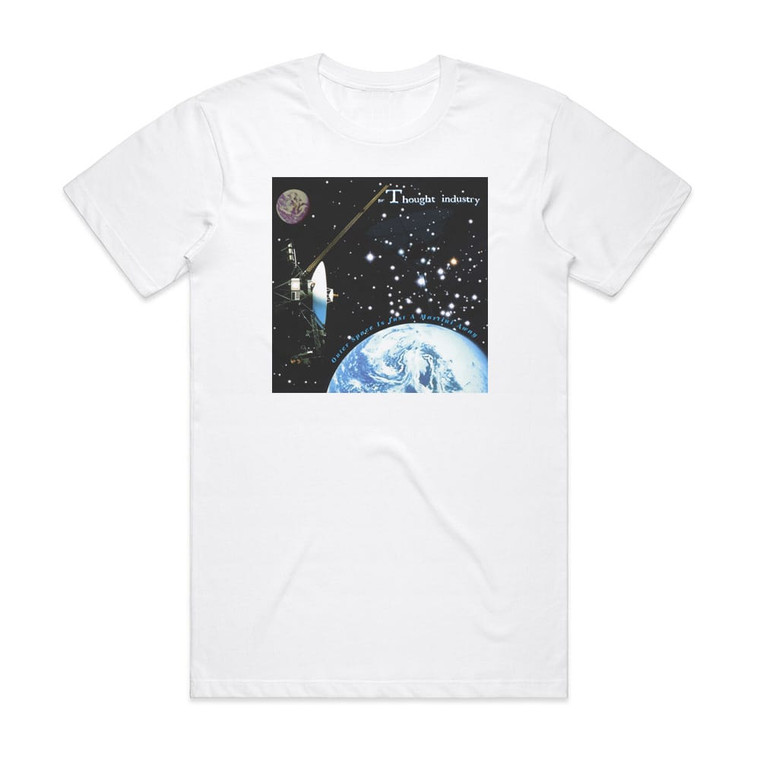 Thought Industry Outer Space Is Just A Martini Away Album Cover T-Shirt White