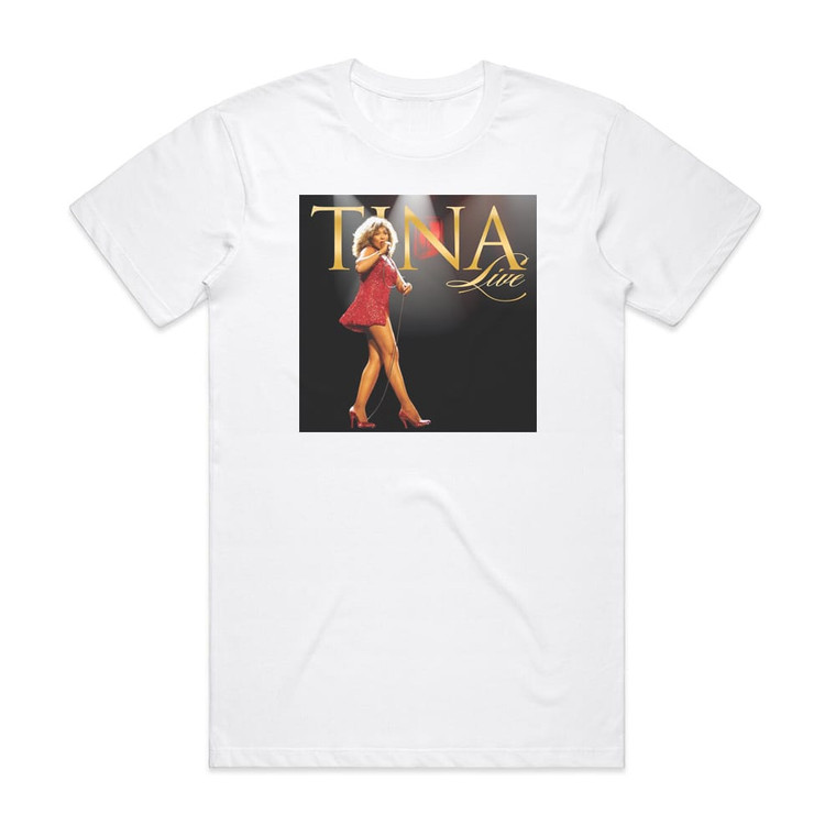 Tina Turner Tina Live Album Cover T-Shirt White