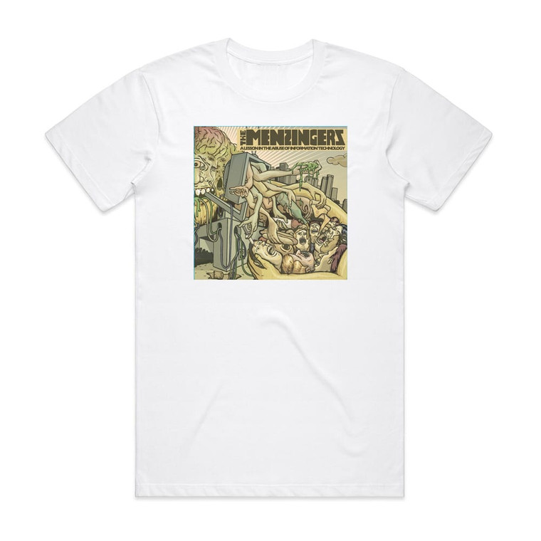 The Menzingers A Lesson In The Abuse Of Information Technology Album Cover T-Shirt White