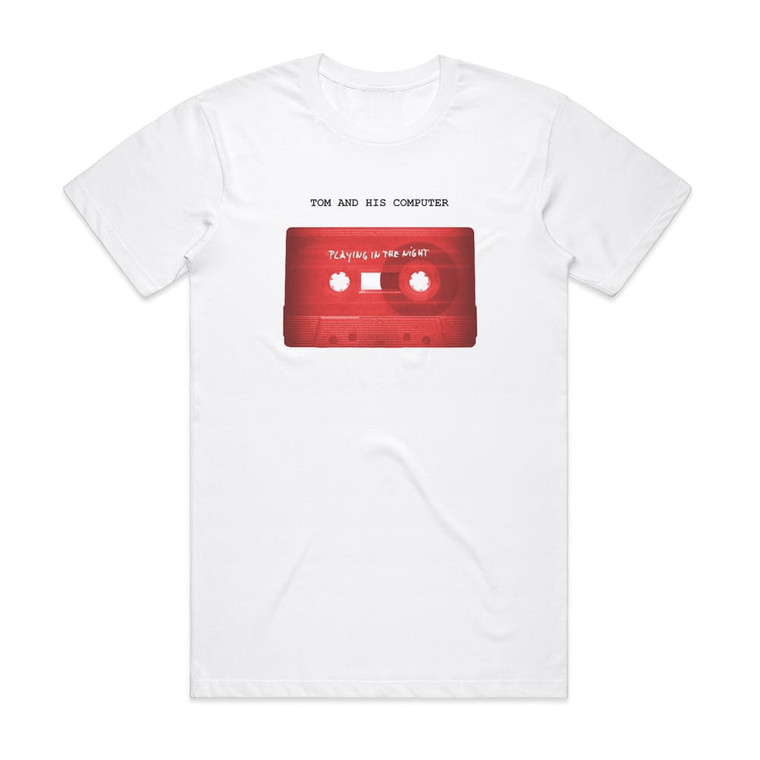 TOM and his Computer Playing In The Night Album Cover T-Shirt White