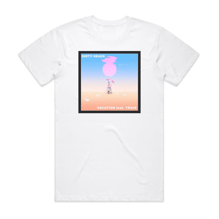 Train Vacation Album Cover T-Shirt White