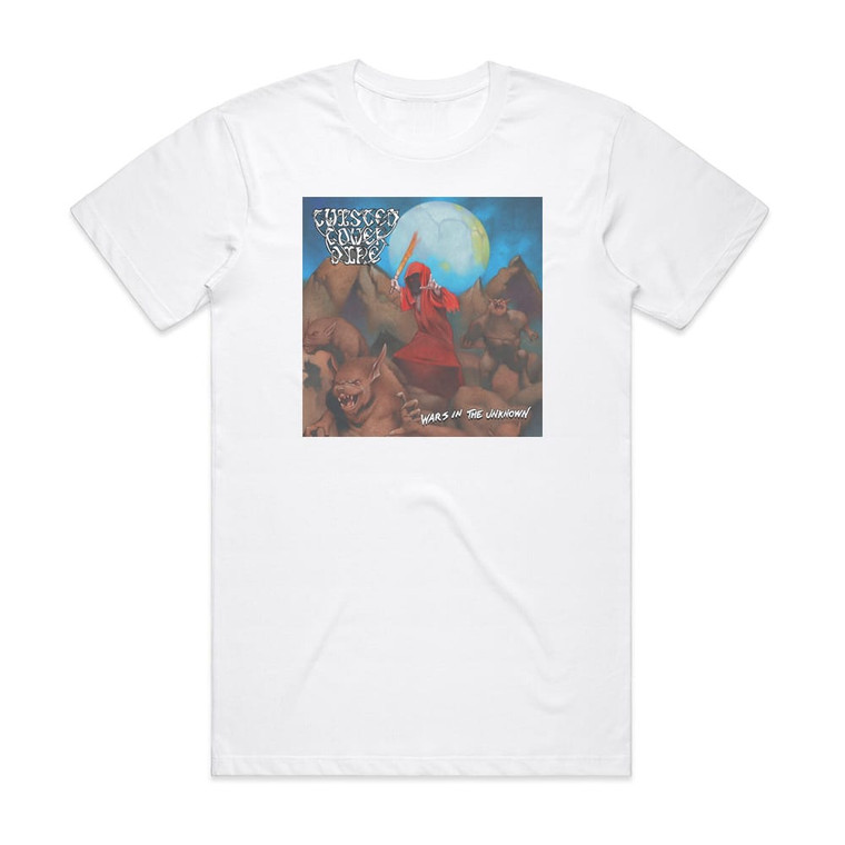 Twisted Tower Dire Wars In The Unknown Album Cover T-Shirt White