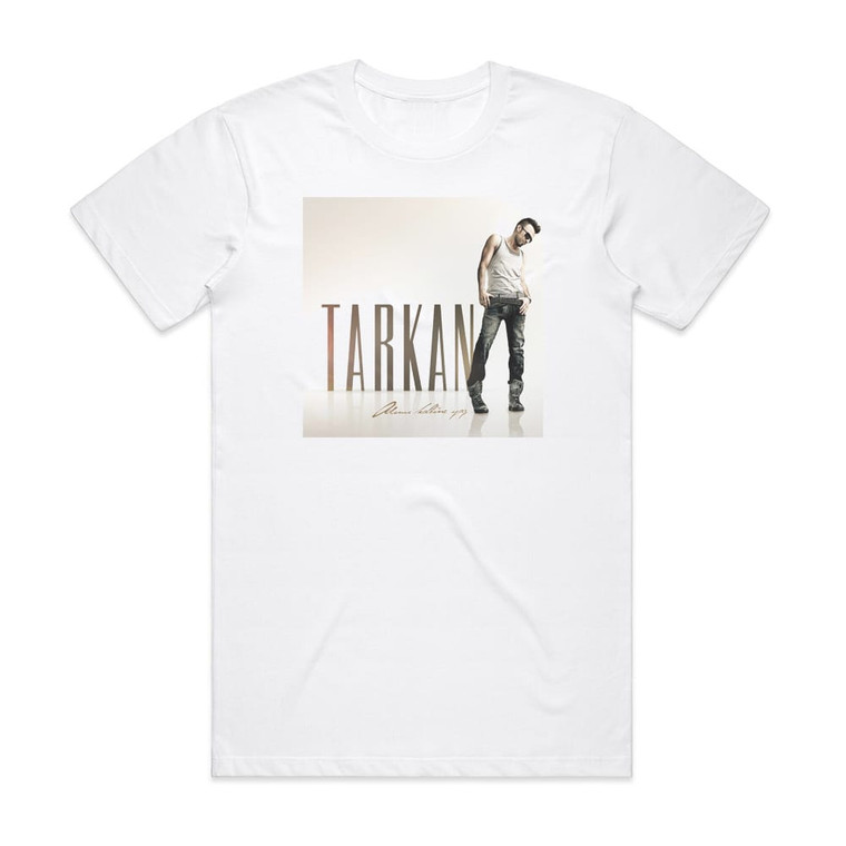 Tarkan Adm Kalbine Yaz Album Cover T-Shirt White