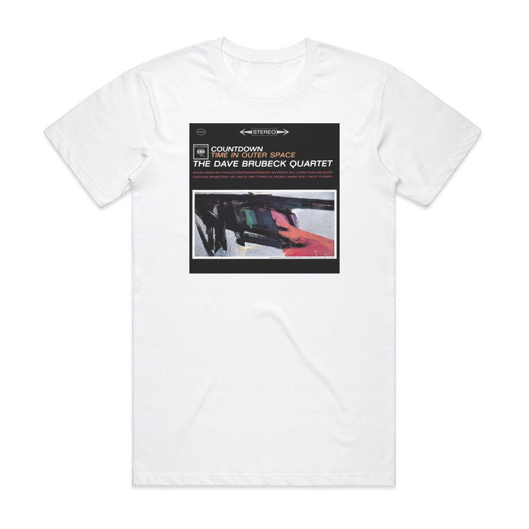 The Dave Brubeck Quartet Countdown Time In Outer Space Album Cover T-Shirt White