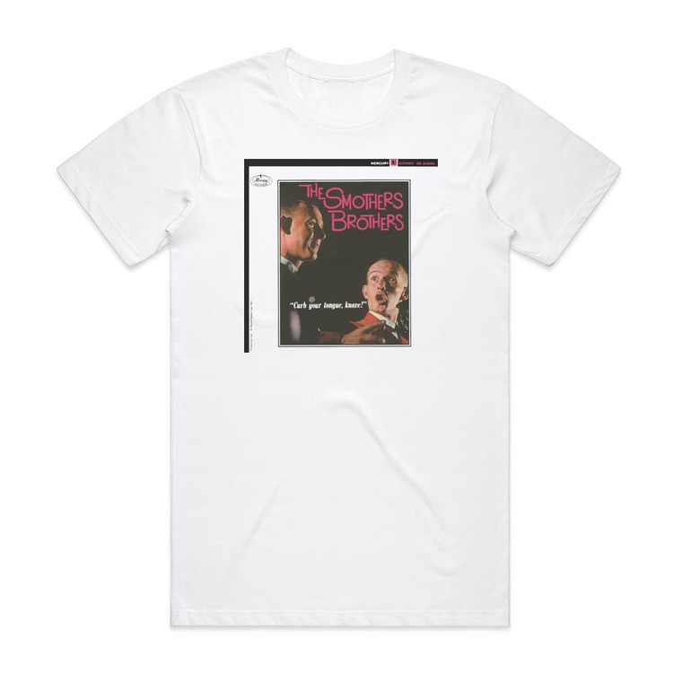The Smothers Brothers Curb Your Tongue Knave Album Cover T-Shirt White
