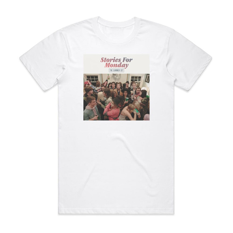 The Summer Set Stories For Monday Album Cover T-Shirt White