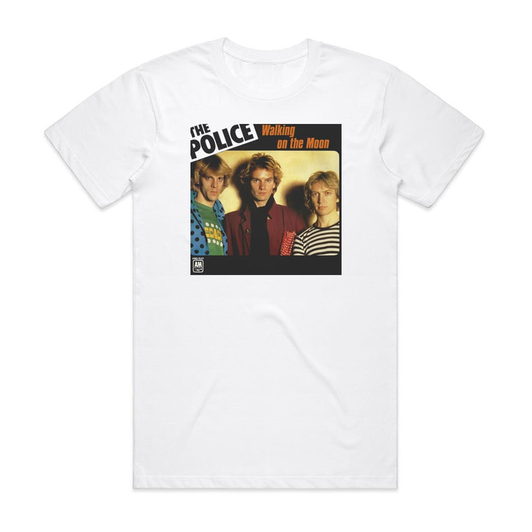The Police Walking On The Moon Album Cover T-Shirt White