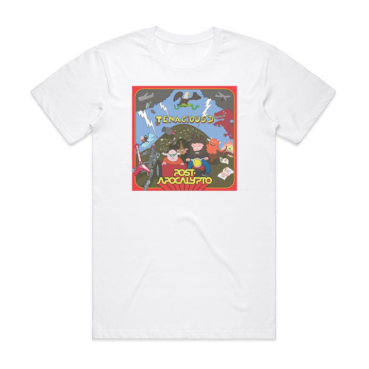 Tenacious D Post Apocalypto 1 Album Cover T-Shirt White