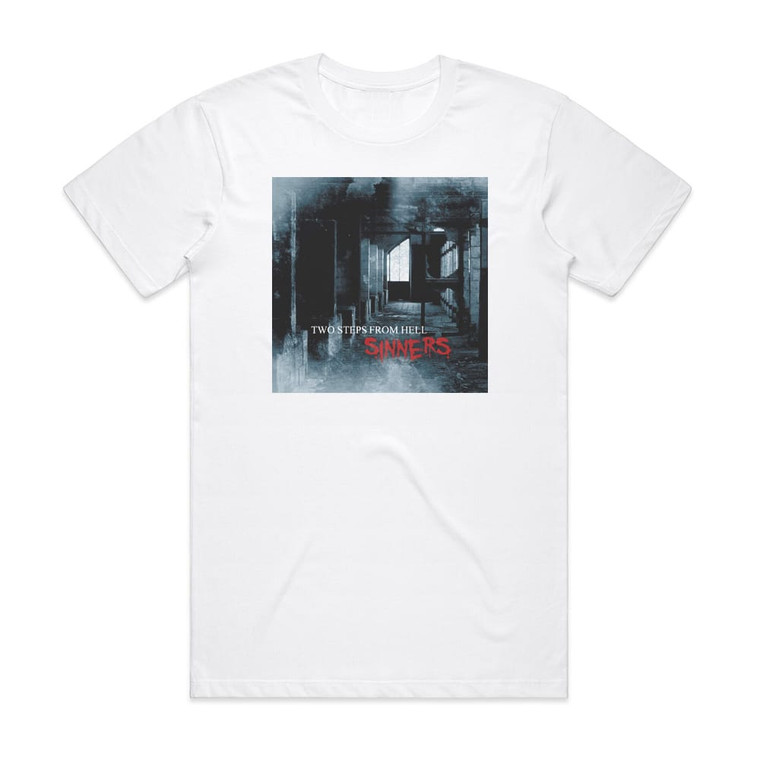 Two Steps From Hell Sinners Album Cover T-Shirt White