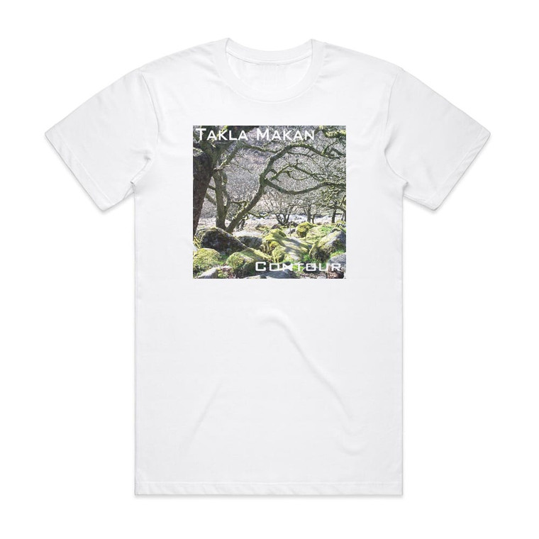 Takla Makan Contour Album Cover T-Shirt White