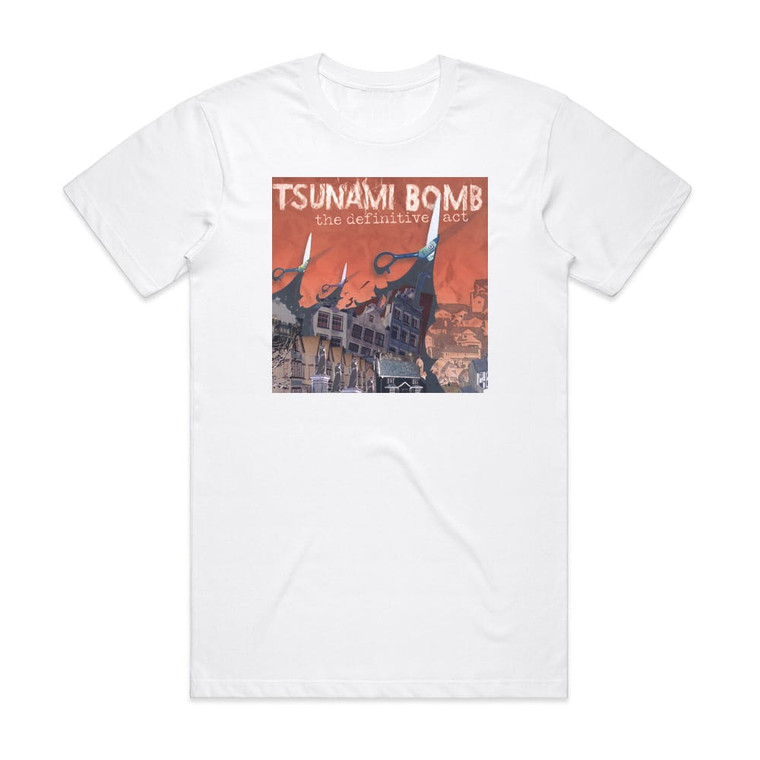 Tsunami Bomb The Definitive Act Album Cover T-Shirt White