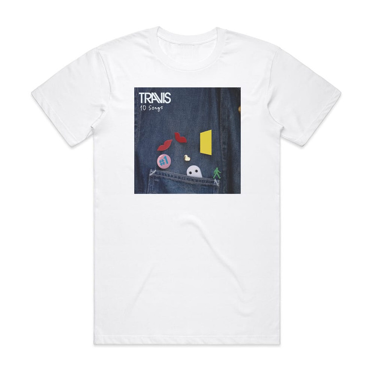 Travis 10 Songs Album Cover T-Shirt White