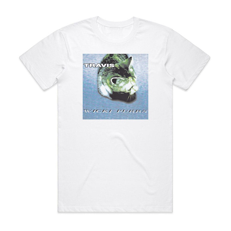 Travis Wicky Purrs Album Cover T-Shirt White