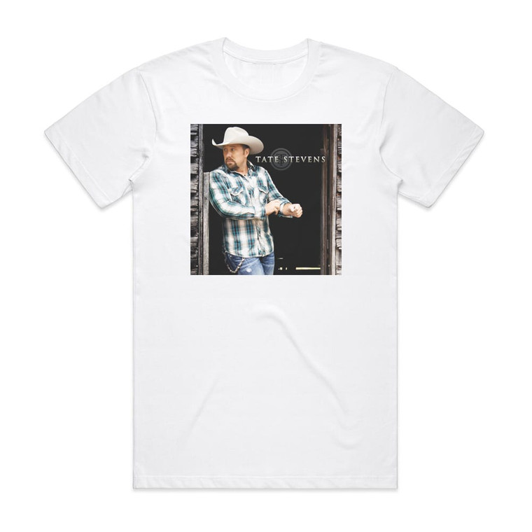 Tate Stevens Tate Stevens Album Cover T-Shirt White Tate Stevens Tate Stevens Album Cover T-Shirt White