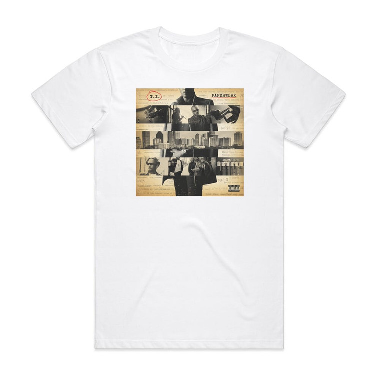TI Paperwork Album Cover T-Shirt White