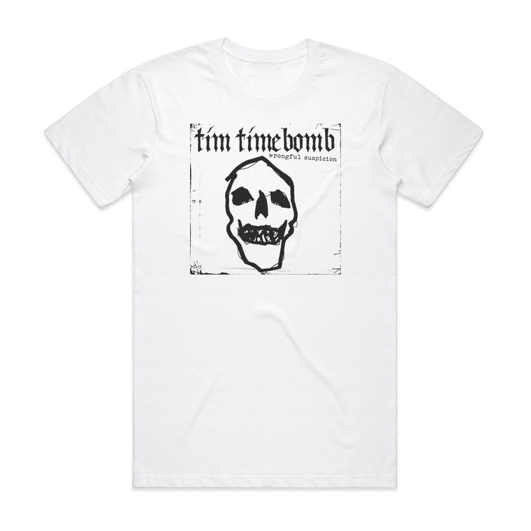 Tim Timebomb Wrongful Suspicion Album Cover T-Shirt White