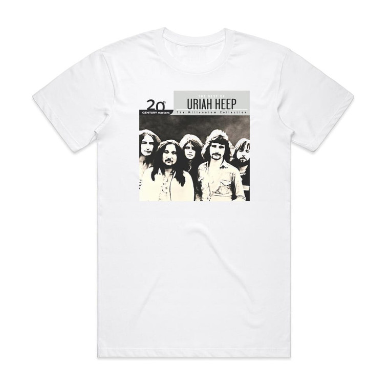 Uriah Heep 20Th Century Masters The Millennium Collection The Best Of U Album Cover T-Shirt White Uriah Heep 20Th Century Masters The Millennium Collection The Best Of U Album Cover T-Shirt White