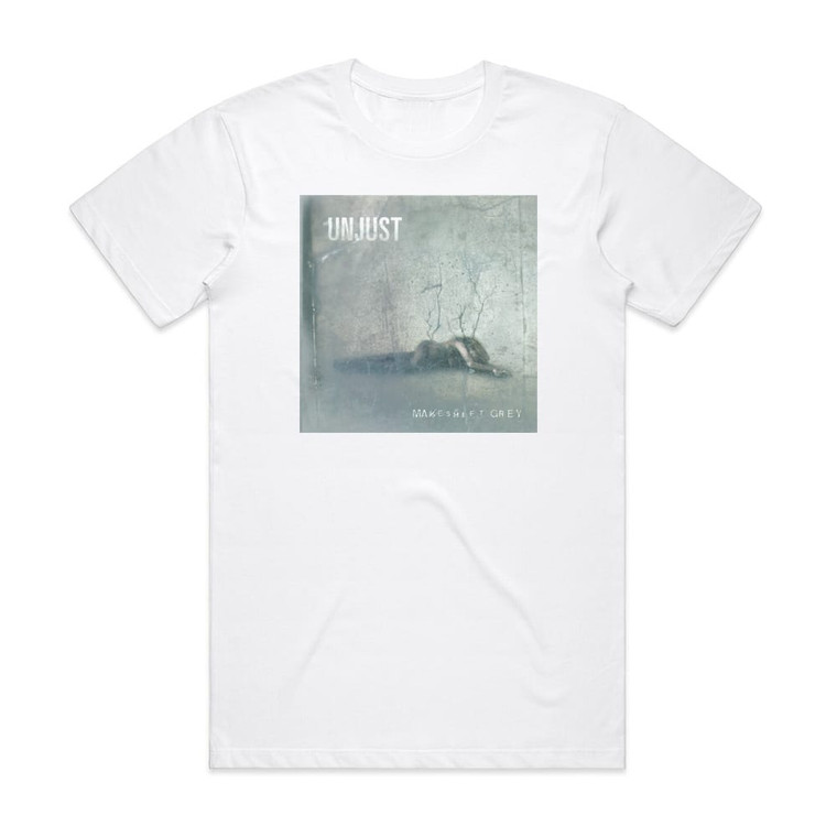 Unjust Makeshift Grey Album Cover T-Shirt White