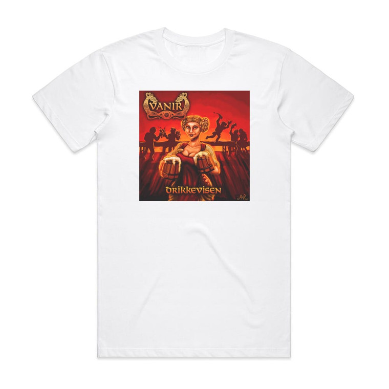 Vanir Drikkevisen Album Cover T-Shirt White