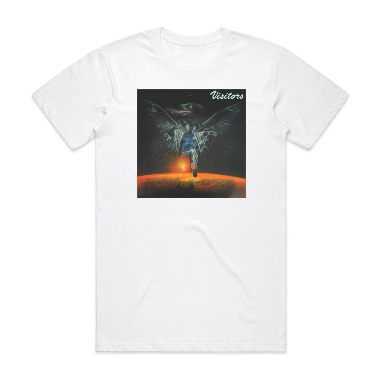 Visitors Visitors Album Cover T-Shirt White Visitors Visitors Album Cover T-Shirt White