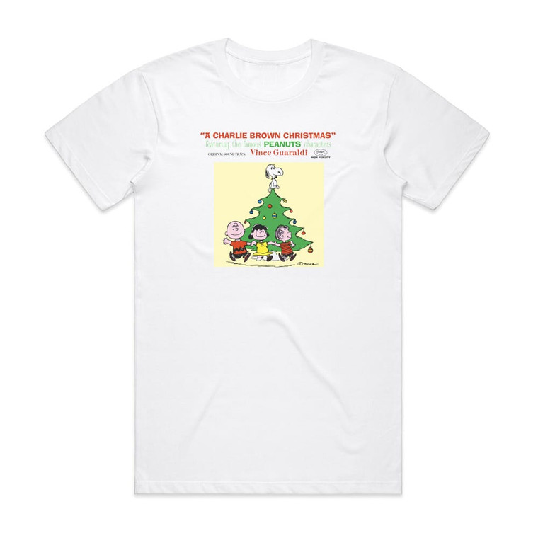 Vince Guaraldi A Charlie Brown Christmas Album Cover T-Shirt White