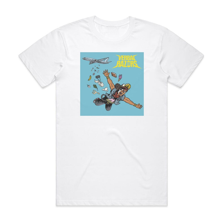 Verbal Razors Verbal Razors Album Cover T-Shirt White Verbal Razors Verbal Razors Album Cover T-Shirt White