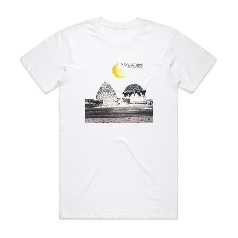 Vibrasphere Lime Structure Album Cover T-Shirt White