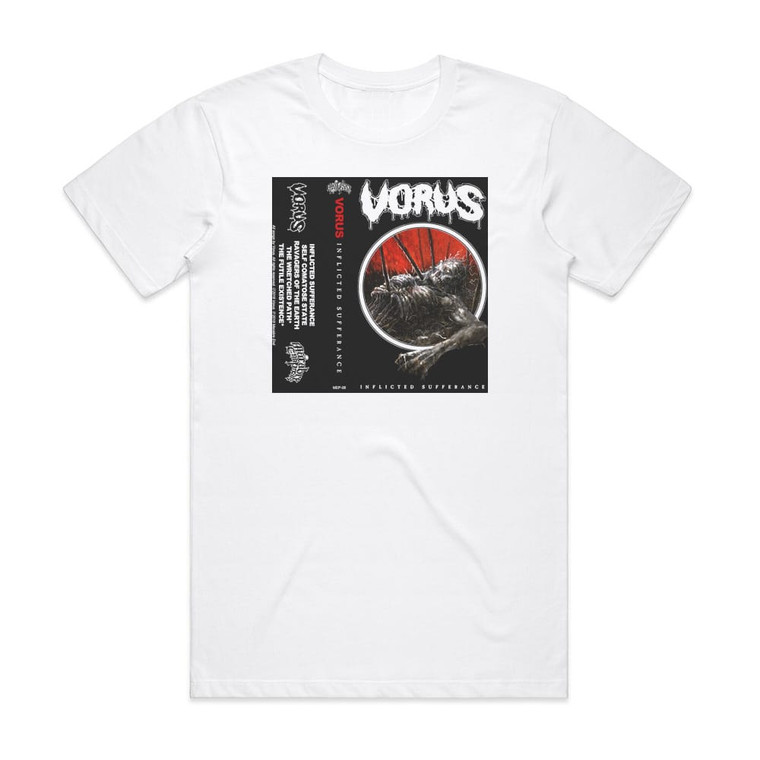Vorus Inflicted Sufferance Ep Album Cover T-Shirt White