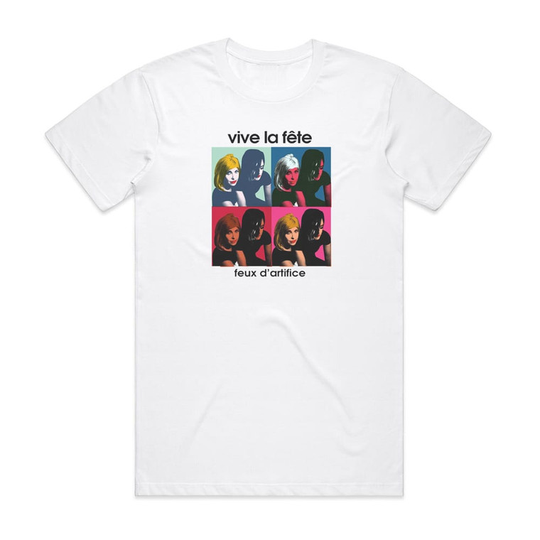 Vive la Fete Feux Dartifice Album Cover T-Shirt White