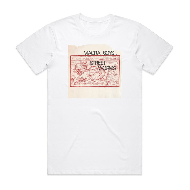 Viagra Boys Street Worms Album Cover T-Shirt White