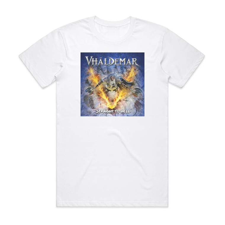 Vhaldemar Straight To Hell Album Cover T-Shirt White