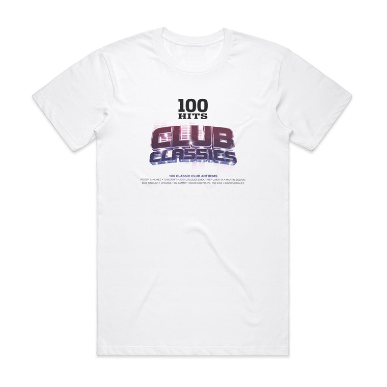 Various Artists 100 Hits Club Classics Album Cover T-Shirt White