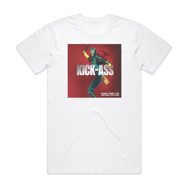 Various Artists Kick Ass Album Cover T-Shirt White Various Artists Kick Ass Album Cover T-Shirt White