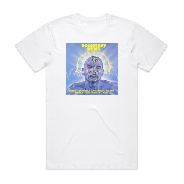 Various Artists Doomsday News 2 Album Cover T-Shirt White