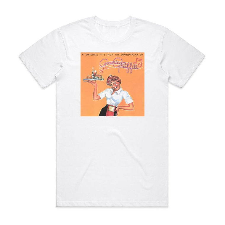 Various Artists American Graffiti Album Cover T-Shirt White
