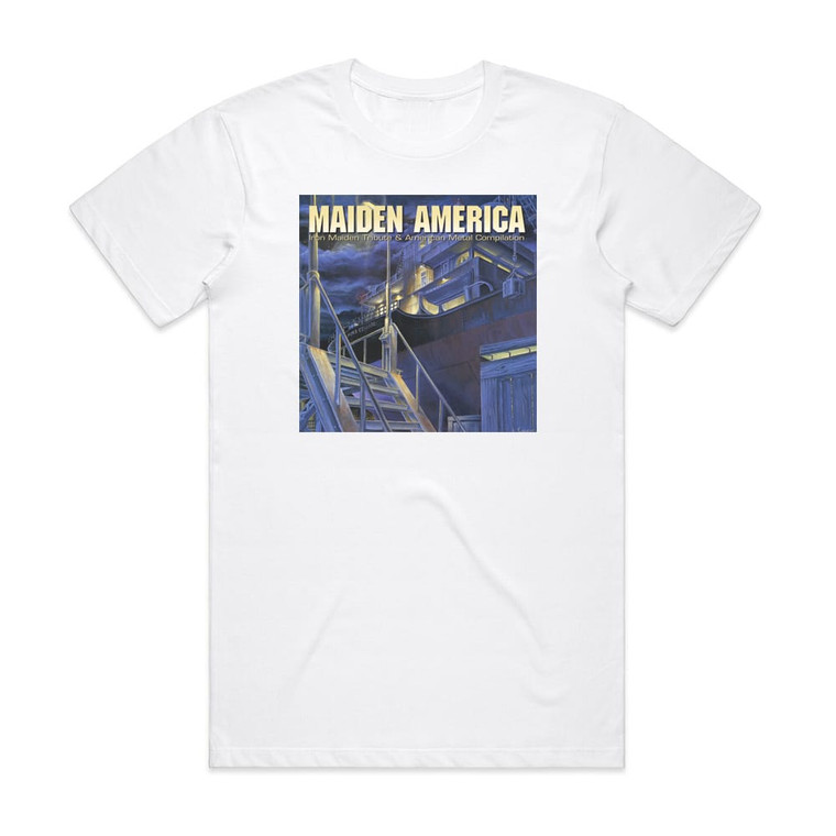 Various Artists Maiden America Album Cover T-Shirt White